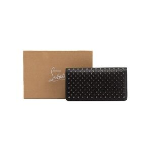 Christian Louboutin Style Black Studded Long Wallet